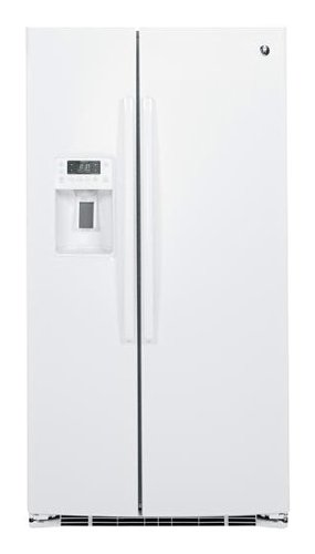  GE - Profile Series 25.4 Cu. Ft. Side-by-Side Refrigerator with Thru-the-Door Ice and Water