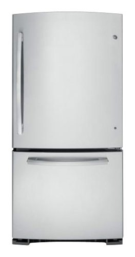  GE - 23.2 Cu. Ft. Bottom-Freezer Refrigerator - Stainless steel