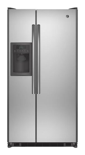  GE - 21.8 Cu. Ft. Side-by-Side Refrigerator with Thru-the-Door Ice and Water