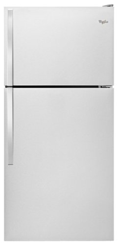 Whirlpool - 18.2 Cu. Ft. Top-Freezer Refrigerator - Monochromatic stainless steel