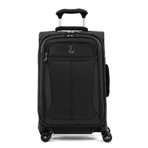 Front. Travelpro - Tourlite Softside Expandable 21" Carry On Spinner Luggage - Black.