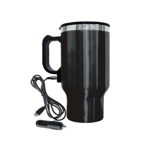 Brentwood - Electric Coffee Mug W/ Wire Car Plug - Black-Front_Standard 