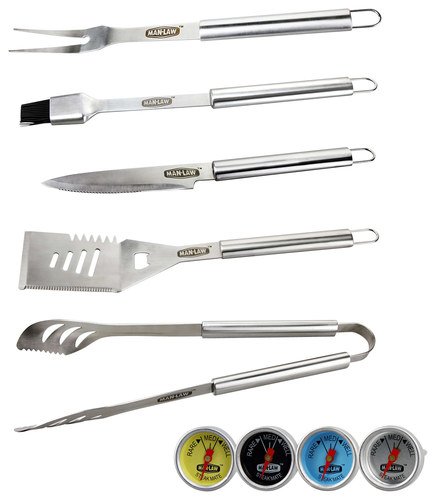  Man Law - BBQ Tool Set - Stainless-Steel