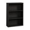 Sauder - 3-Shelf Bookcase - Black-Front_Standard