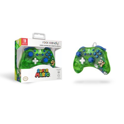 PDP Rock Candy™ Wired Controller: Nintendo Switch, Nintendo Switch (OLED Model) - Luigi Lime SHOP ONLINE
