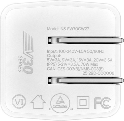 Insignia™ 70W USB-C Port Wall Charger for Smartphones, Tablets, Laptops and More - White SHOP ONLINE