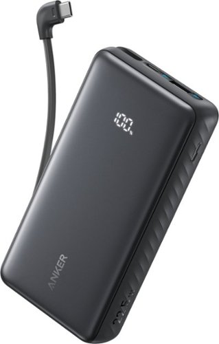 Anker - Zolo Power Bank (20K, 22.5W, Built-In USB-C Cable) - Black