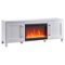 Henn & Hart - Chabot Crystal Fireplace TV Stand for TVs up to 75" - White-Angle_Standard