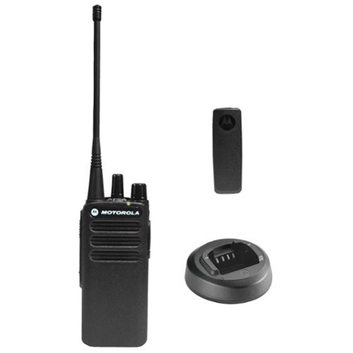 Motorola - CP100D Analog UHF Portable Non-Display Two Way Radio, 16 Channel, 4 Watt (403-480MHz) - Black-Front_Standard 