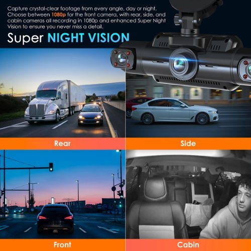 Rexing L4 4 Channel Dash Cam W/ All Around 1080p Resolution and Wi-Fi - Black SHOP ONLINE