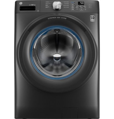 GE - 4.6 Cu. Ft. High-Efficiency Stackable Smart Front Load Washer with Microban Antimicrobial Technology - Carbon Graphite-Front_Standard 