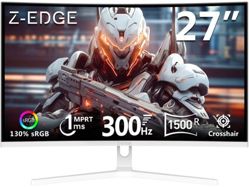 Z Z-Edge - UG27H 27 inch 1080P Full HD 1920 x 1080 300Hz 1ms Curved Gaming Monitor - White-Front_Standard 