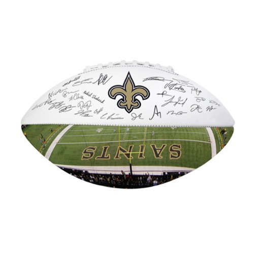 Logo Brands - New Orleans Saints 2025 Autograph Signature Football - Black-Front_Standard 