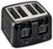 Toastmaster - 4-Slice Extra-Wide-Slot Toaster - Black-Angle_Standard