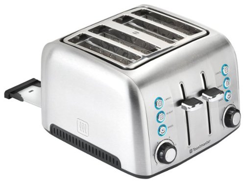  Toastmaster - 4-Slice Extra-Wide-Slot Toaster - Stainless-Steel
