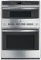 GE Profile - 30" Built-In Single Electric Convection Wall Oven with Built-In Microwave - Stainless Steel-Front_Standard 