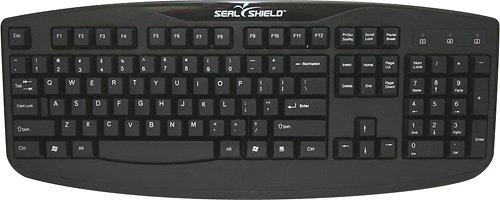  Seal Shield - Silver Storm Washable Keyboard - Black