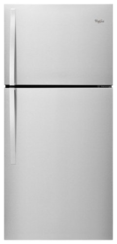 Whirlpool - 19.2 Cu. Ft. Top-Freezer Refrigerator - Monochromatic stainless steel