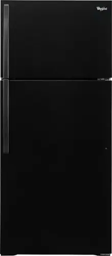 Front. Whirlpool - 14.3 Cu. Ft. Top-Freezer Refrigerator - Black.