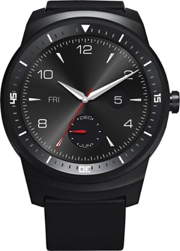  LG - G Watch R Android Wear Smartwatch for Android Devices - Black