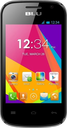BLU - Dash Jr W D141w Cell Phone (Unlocked) - Black-Front_Standard
