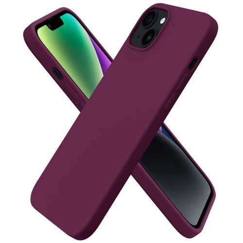 Ornarto - Designed for iPhone 14 Plus Case 6.7,Slim Liquid Silicone 3 Layers Full Covered Protective Case-WineRed - Olive Green-Front_Standard 