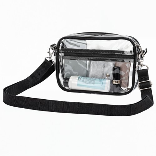 Garnen - Crossbody Bags for Women, Shoulder Bag Sling Bag Fanny Packs, Adjustable Stadium See Through Bag With Zipper - Clear-Front_Standard 