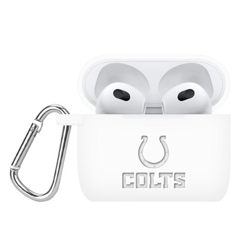 Artinian - Indianapolis Colts Debossed Silicone AirPods Gen Three Case Cover - Multicolor-Front_Standard 