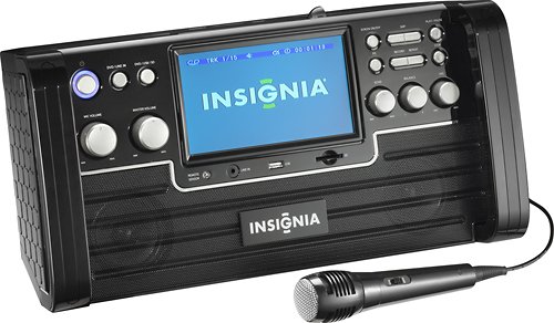  Insignia™ - CD+G Karaoke System with 7&quot; Color Monitor - Black