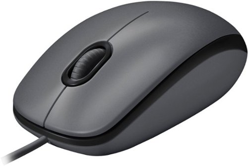 Logitech - M100 Wired Optical Ambidextrous Optical Mouse with 1000 DPI Optical Tracking - Gray