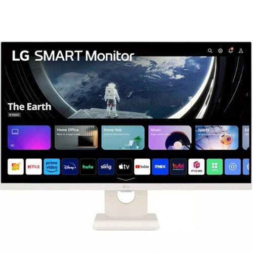 LG - 27" FHD IPS Smart Monitor with webOS 27SR50F-W - White-Front_Standard 