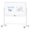 maxtek - Rolling Bulletin Boards 72x40 inches Double-Sided Whiteboards & Presentation Supplies Dry Erase Board Standing - White-Front_Standard