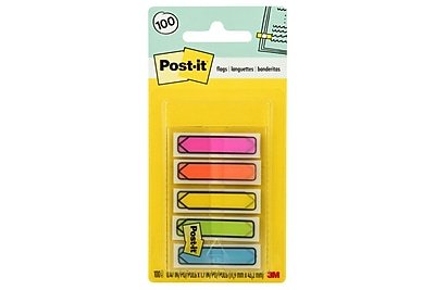 Post-it - Arrow Flags, .47" Wide Colors, 100 Flags/Pack - Assorted-Front_Standard 