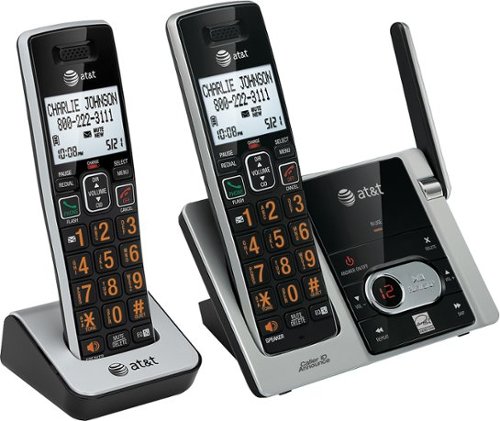 AT&T - CL82213 DECT 6.0 Expandable Cordless Phone System with Digital Answering System - Black