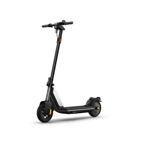 NIU - KQi 1 Pro Foldable Electric Kick Scooter w/ 15.5 mi Max operating Range & 15.5 mph Max Speed - White-Front_Standard 