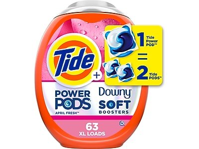Tide - Power PODS Downy HE Laundry Detergent Capsules, April Fresh Scent, 88 oz., 63 Capsules/Pack (11807)