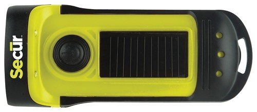  SECUR™ - Waterproof Solar LED Flashlight - Green/Black