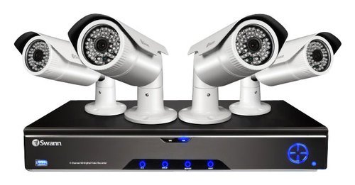  Swann - 4-Channel, 4-Camera Indoor/Outdoor Surveillance System - White