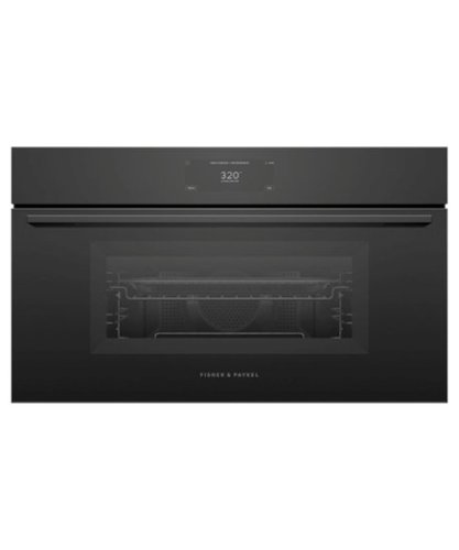 Fisher & Paykel - 30" 1.7 Cu. Ft. Single Convection-Speed Oven, 6.8" Touchscreen - Compact - Minimal (Soft - Black