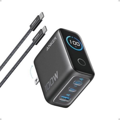 Anker Charger, 100W Max Ultra Compact 3 Port GaN USB C Charger
