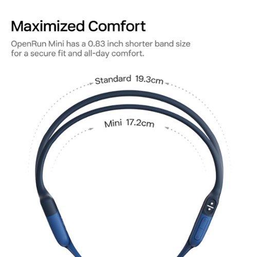 Shokz OpenRun Bone Conduction Open-Ear Endurance Headphones (USB-Charging) - Blue SHOP ONLINE