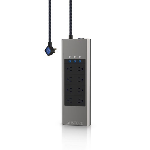  Austere - V Series Power 8 Outlet/Omniport USB 3000 Joules Surge Protector - Silver and Black