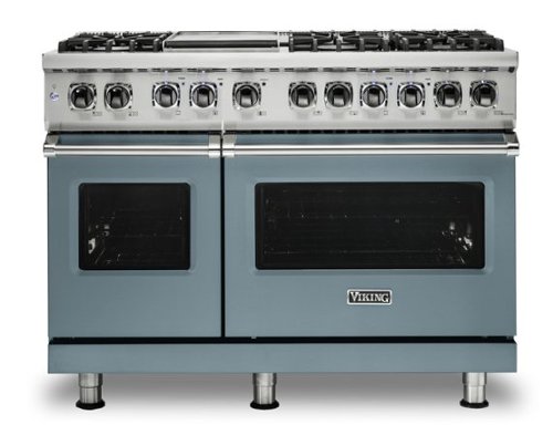 Viking - 5-Series Dual Fuel Self-Clean 48"W Sealed Burner Range - November Sky-Front_Standard 