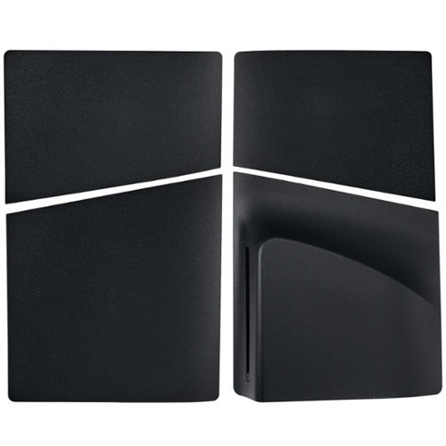 MobileSentrix - Faceplate Covers (Top & Bottom) Replacement Compatible For Sony PlayStation 5 Slim Disc Edition PS5 - Black-Front_Standard 