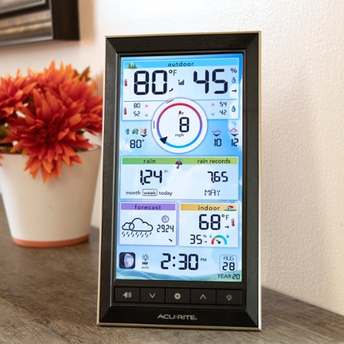 AcuRite Iris (5-in-1) Weather Station with Vertical Color Display for Hyperlocal Weather Forecasting - White/Black GLOBAL SHIPPING
