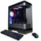 CyberPowerPC - Gaming Desktop - AMD Ryzen 7 7800X3D - NVIDIA GeForce RTX 5070 Ti 16GB - 32GB DDR5 - 2TB PCIe 4.0 SSD - Black-Front_Standard