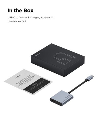 RayNeo USB to Glasses and Charging Adapter - Black SHOP ONLINE
