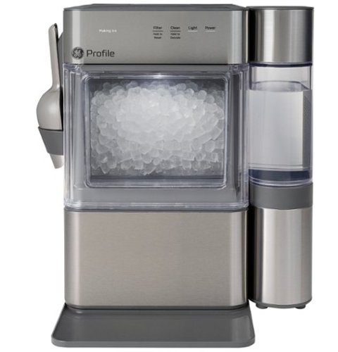 GE Profile - Opal Mini Pro+ Countertop Nugget Ice Maker with Side Tank, 36 lb Daily Ice Production - Stainless Steel