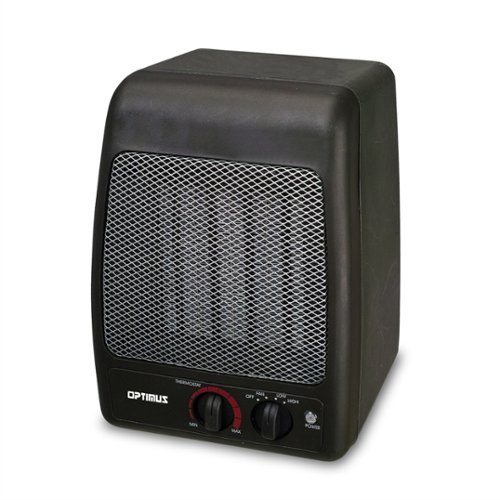 Optimus - Portable Ceramic Heater - Black-Front_Standard 