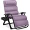 Best Choice Products - Oversized Zero Gravity Chair, Folding Recliner w/ Removable Cushion, Side Tray - Lavender-Front_Standard
